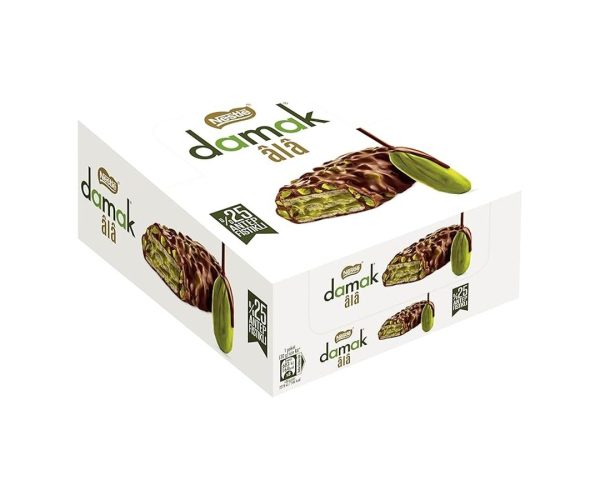 🛍️ Nestlé DAMAK Ala Antep Fıstıklı Kremalı (%32.5), Antep Fıstıklı Sütlü Çikolata Kaplamalı Gofret 12 Adet x 30 g