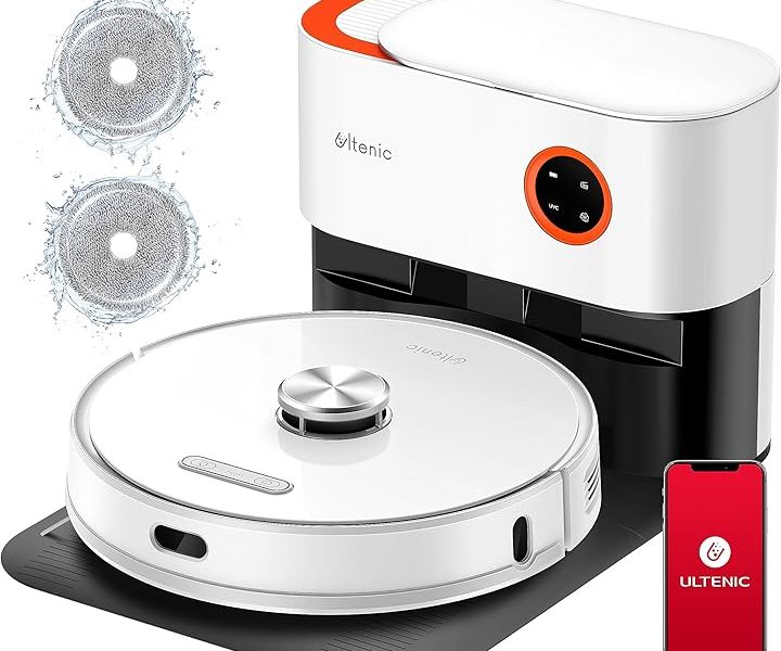 (%9.46) Ultenic T10 Pro robot süpürge, silme fonksiyonlu, istasyonu, 4000 Pa temizlik robotu, uzun çalışma süresi 200 dakika, LiDAR navigasyon, halı algılamalı robot süpürge, kartografi, WiFi/App