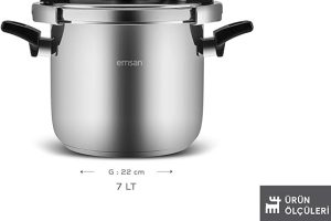 Emsan Marsilya İndüksiyon Tabanlı Düdüklü Tencere 7 Litre