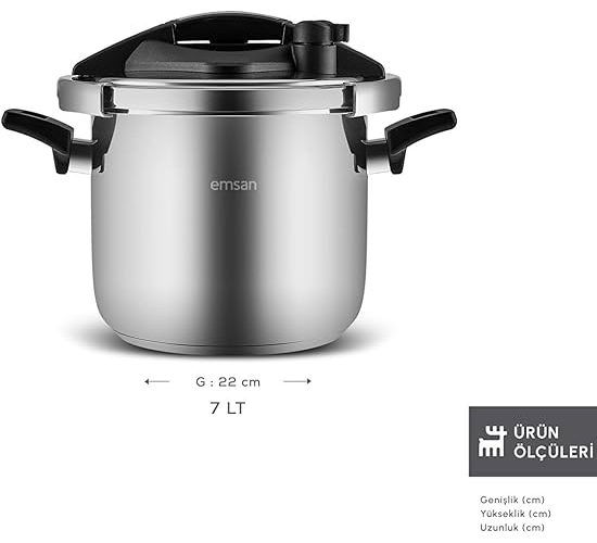 Emsan Marsilya İndüksiyon Tabanlı Düdüklü Tencere 7 Litre