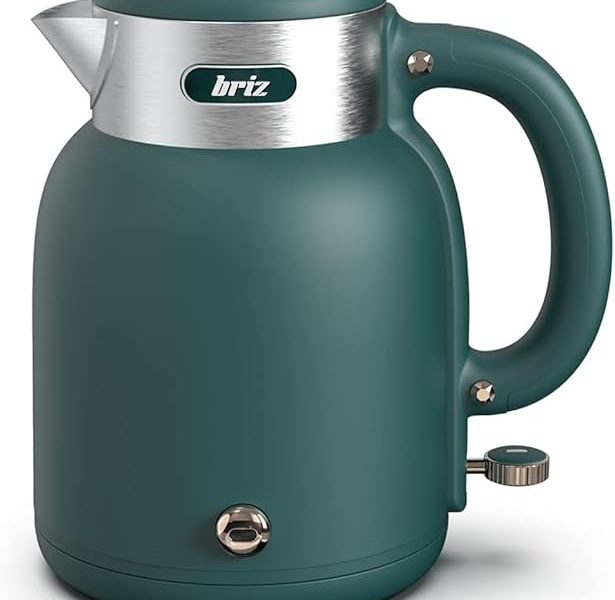 (%61.21) Briz BR1040 Retro Yeşil Su Isıtıcı Çelik Kettle