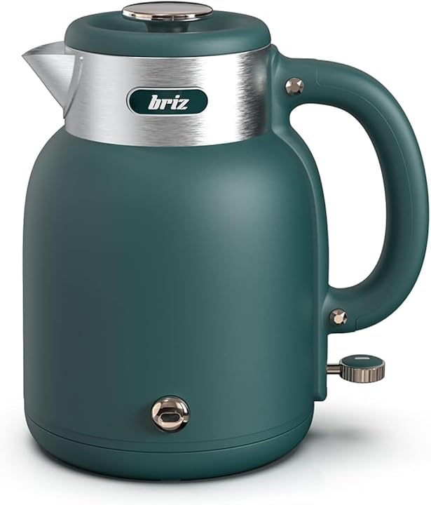 (%61.21) Briz BR1040 Retro Yeşil Su Isıtıcı Çelik Kettle