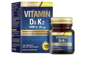 🛍️ Nutraxin D3K2 120 Tablet   1000 Iu D3 Vitamini, 25 Mcg K2 Vitamini