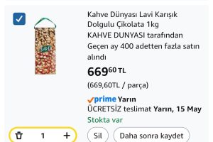 Kahve dünyası lavi karışık dolgulu çikolata 1 kg