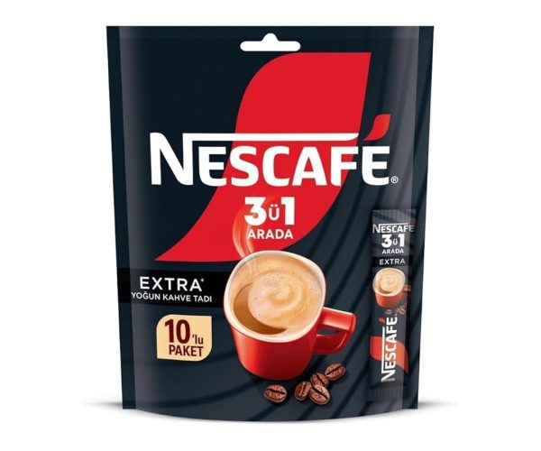 🛍️ Nescafé 3’ü 1 Arada Extra Çözünebilir Kahve Karışımı 10’lu Paket (10 x 16,5 g)