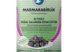 Marmarabirlik Az Tuzlu Doğal Salamura Sulu Zeytin 800 gr Teneke (S) 291-320