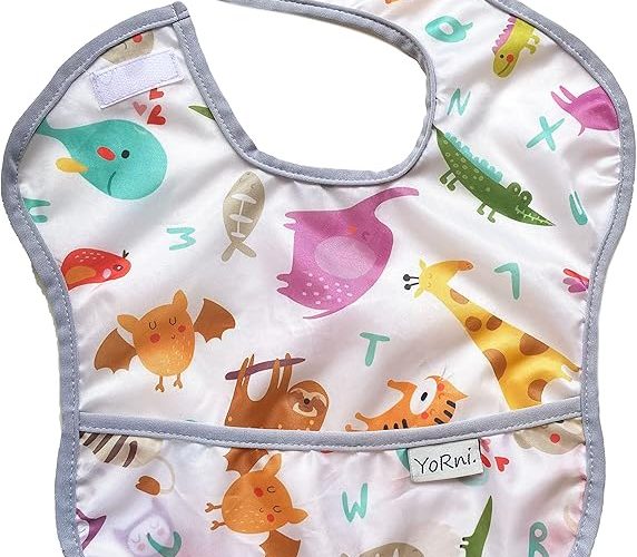(%90.45) yorni Sızdırmaz Cepli Ve Boyundan Cırtlı Bebek Mama Önlüğü Zoo