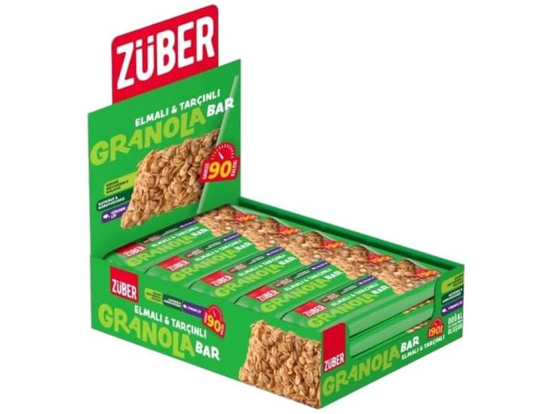 🛍️ Züber Granola Bar Elmalı Tarçınlı 25G X15 Adet
