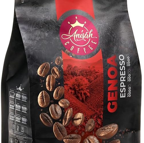 (%26.99) Anisah Genoa Espresso Çekirdek Kahve Koyu Kavrulmuş 1000 gr