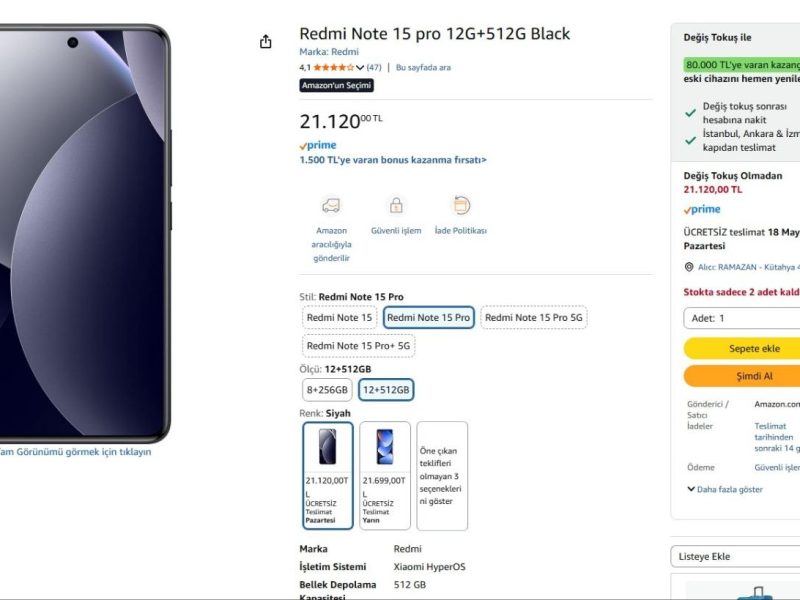 Redmi Note 15 pro 12G+512G Black