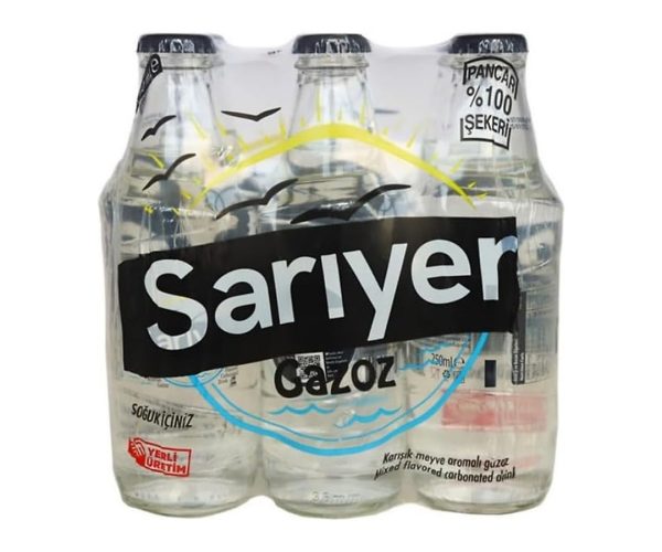 🛍️ Sarıyer Karışık Meyve Aromalı Gazoz Cam 200 ml 6’lı