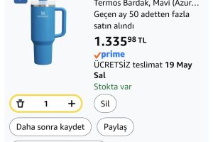 Stanley Quencher Pipetli Termos Bardak, 1.18 L