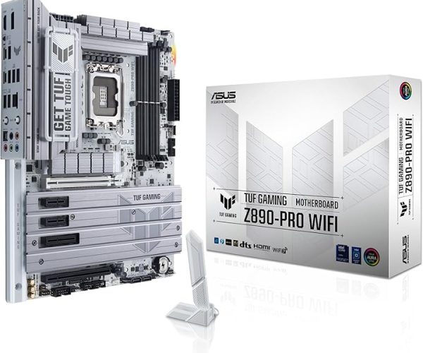 (%10) ASUS TUF GAMING Z890-PRO WIFI Intel Z890 LGA1851 DDR5 9066 DP HDMI 2xUSB4 4x M2 USB3.2 WiFi 7 + BT AURA RGB 2.5Gbit LAN ATX 16+1+2+1 Güç Aşamaları, Thunderbolt 4, Easy PC DIY, Anakart — %10 İndirim