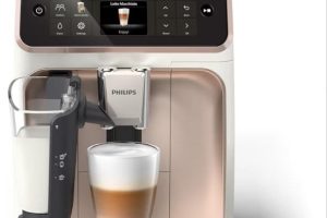 Philips 5500 Serisi LatteGo Tam Otomatik Espresso Makinesi 20 Sıcak ve Soğuk İçecek, Renkli Dokunmatik Ekran, Beyaz Roze Renk, QuickStart, SilentBrew Teknolojisi (EP5543/80)