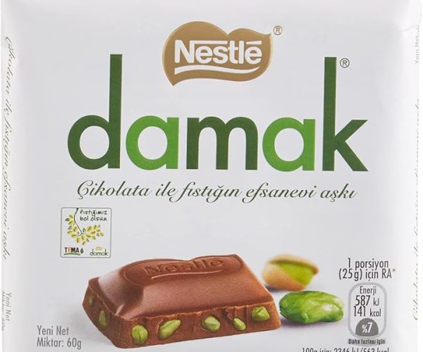 (%17.76) Nestlé Damak Antep Fıstıklı Sütlü Kare Çikolata 60 g, 1 Adet