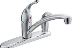 Moen Chateau Krom Tek Kolu Düşük Ark Mutfak Bataryası, 7434, 0.375