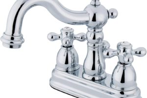 Elements of Design New Orleans EB1601AX Merkezi Lavabo Bataryası Perakende Açılır Pencereli, 4 İnç, Parlak Krom