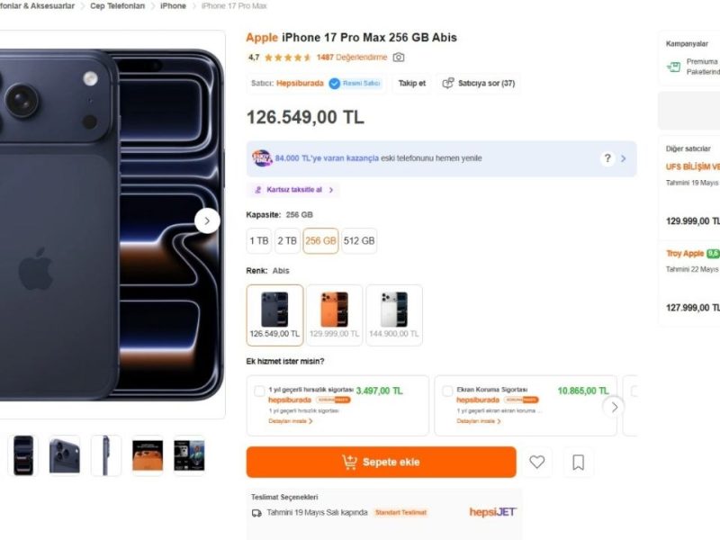 Apple iPhone 17 Pro Max 256 GB Abis