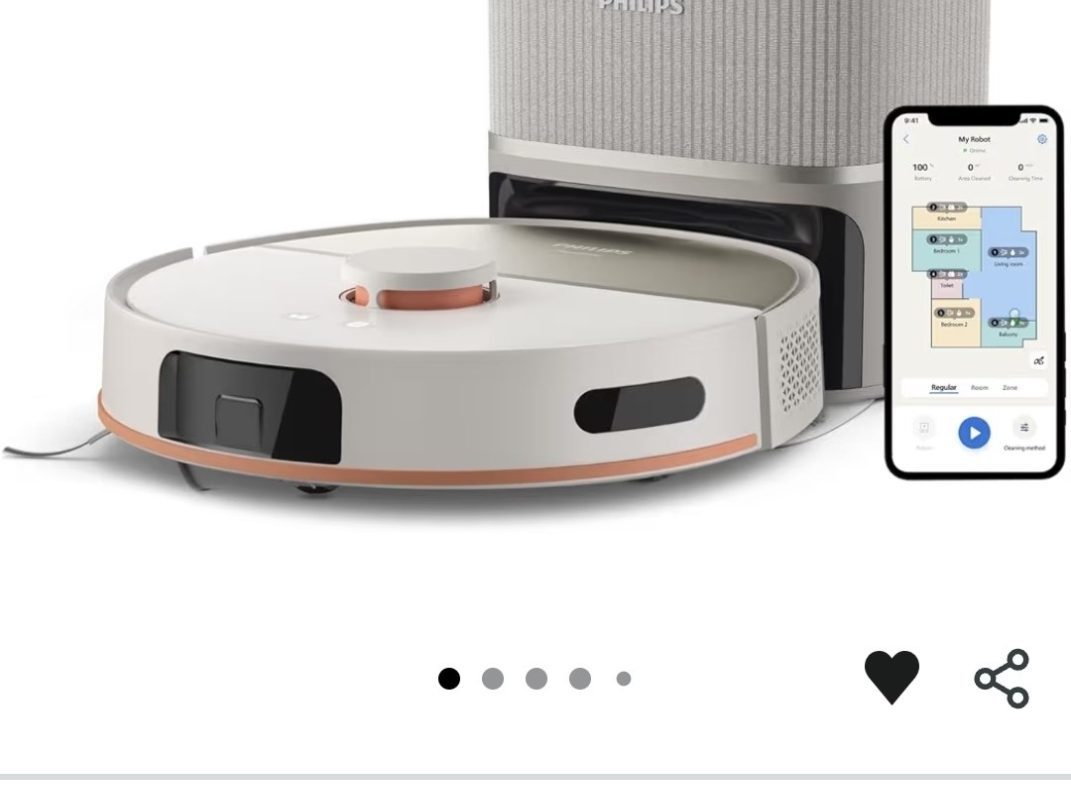 💥Philips 5000 Serisi Islak Kuru Robot Süpürge, Yüksek Emiş Gücü, Uzun Çalışma Süresi, 200 dk’ya Kadar Şarj – 21.749₺