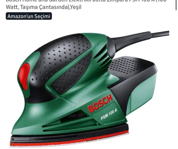Bosch Home and Garden Elektrikli Delta Zımpara PSM 100 A (100 Watt, Taşıma Çantasında),Yeşil