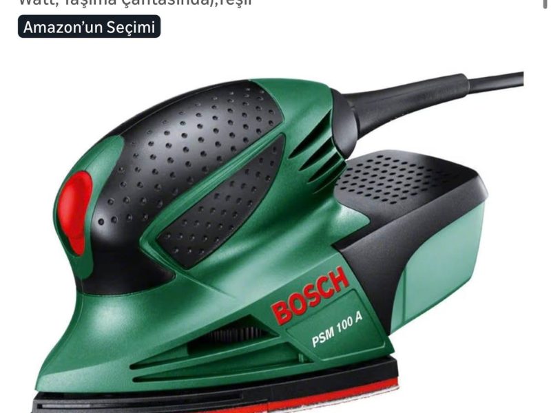 Bosch Home and Garden Elektrikli Delta Zımpara PSM 100 A (100 Watt, Taşıma Çantasında),Yeşil