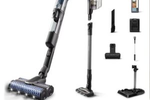 Philips 9000 Serisi AquaTrio Kablosuz Dikey Süpürge, Otomatik Temizleme ve Şarj İstasyonu, AquaSpin Başlık, PowerCyclone Aqua, XW9463/11