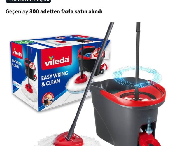 Vileda VLDTurbo Turbo Pedallı Temizlik Seti, Siyah, 29.6 x 48.6 x 29.3 cm