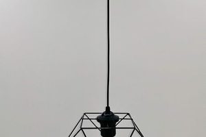 (%68.03) Vintage Endüstriyel Metal Kafes Çokgen Tekli Sarkıt Avize Cafe Ofis Restaurant Aydınlatma
