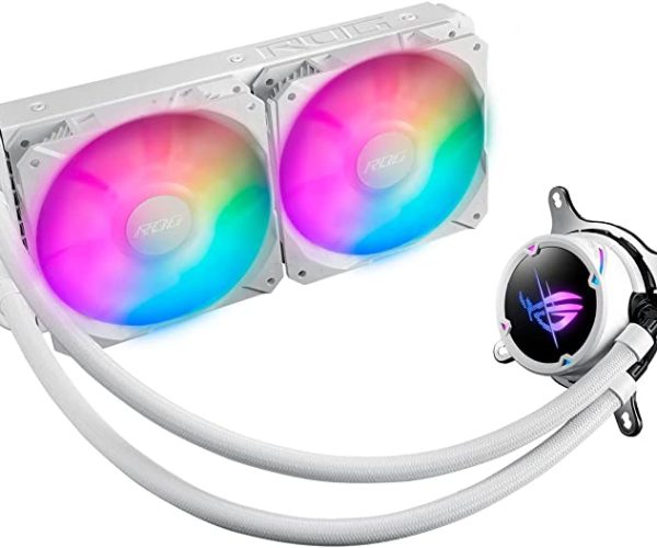 (%22.65) ASUS Rog Strix Lc Ii 240 Argb White Edition Aura Sync Rgb 120Mm Adreslenebilir Fan Sivi Cpu Soğutucusu