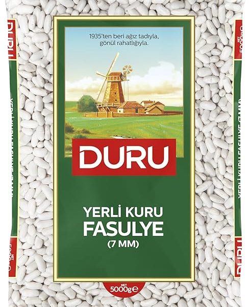 (%60) Duru 7 mm Kuru Fasulye 5 Kg, Kabuk Bırakmaz, Küçük Taneli, Lif ve Protein Kaynağı, Yerli Üretim — %60 İndirim