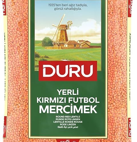 (%44) Duru Kırmızı Futbol Mercimek 5 Kg, Yüksek Lifli, Düşük Yağlı, Protein Kaynağı, Yerli Üretim — %44 İndirim