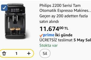 Philips 2200 Serisi Tam Otomatik Espresso Makinesi, Dokunmatik Ekran, Klasik Süt Köpürtücü, 2 İçecek, EP2220/10