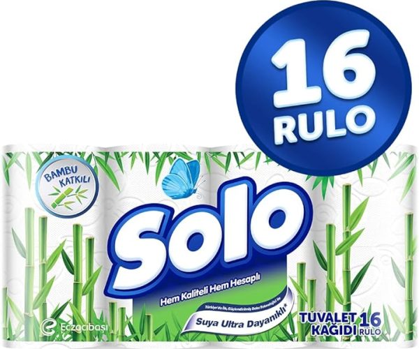 (%40.63) Solo Tuvalet Kağıdı Bambu Katkılı 16’lı