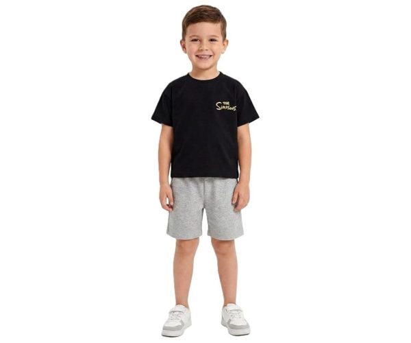 🛍️ Baskılı Oversize Bisiklet Yaka Kısa Kollu Yazlık Takım — %88 İndirim