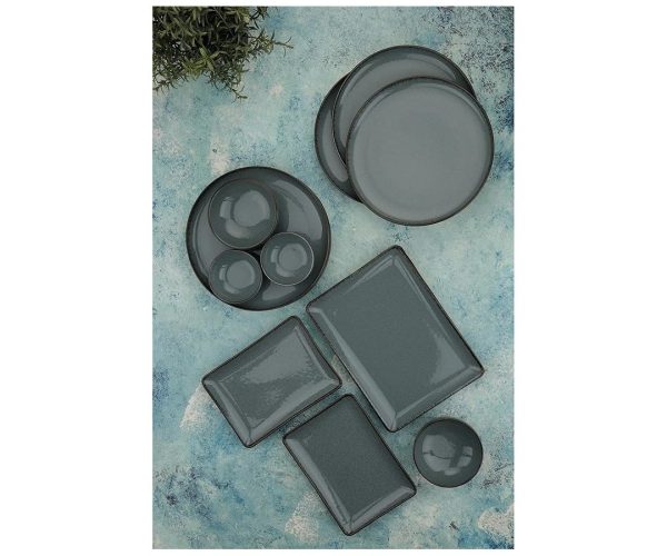🛍️ Kütahya Porselen Moderna 14 Parça 6 Kişilik Kahvaltı Takımı, Mavi