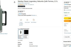 Stanley Classic Legendary Vakumlu Çelik Termos, 2.3 L
