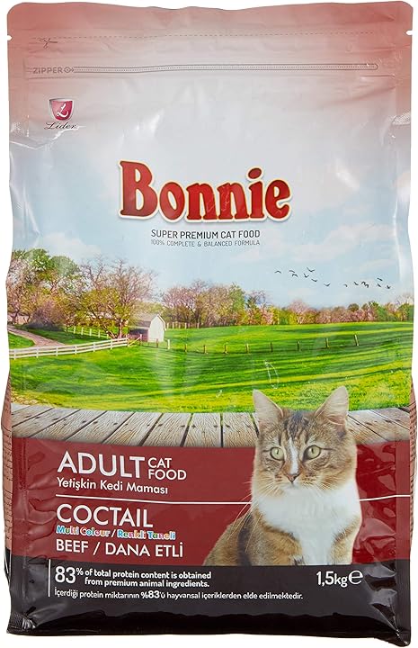 (%50) Bonnie-Cat Cocktail Dana Etli Yetişkin Kedi Kuru Maması 1,5 kg — %50 İndirim