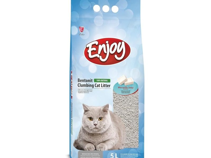 🛍️ Enjoy Bentonit İnce Taneli Kedi Kumu 10 Lt (Marsilya Sabunlu)