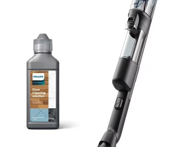 Philips 9000 Serisi AquaTrio Kablosuz Dikey Süpürge (XW9463/11) ve Philips Aqua Trio Uyumlu Zemin Temizleme Solüsyonu (XV1792/01)