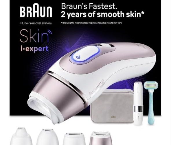 Braun IPL Skin i expert, Evde Lazerle Tüy Alma, App ile, Mini Yüz Tüy Alma Cihazı, 4 Başlık, PL7432