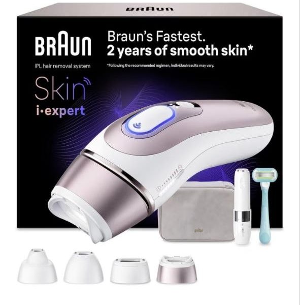 Braun IPL Skin i expert, Evde Lazerle Tüy Alma, App ile, Mini Yüz Tüy Alma Cihazı, 4 Başlık, PL7432