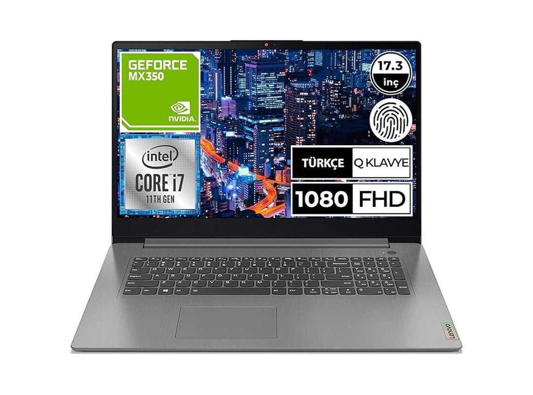 🛍️ Lenovo Ideapad 3 Dizüstü Bilgisayar, 17.3″ FHD, Intel Core i7 1165G7, 8GB RAM, 512GB SSD, NVIDIA GeForce MX350 2GB GDDR5, FreeDOS, 82H900BMTX