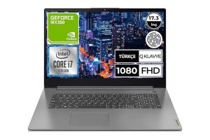 🛍️ Lenovo Ideapad 3 Dizüstü Bilgisayar, 17.3″ FHD, Intel Core i7 1165G7, 8GB RAM, 512GB SSD, NVIDIA GeForce MX350 2GB GDDR5, FreeDOS, 82H900BMTX