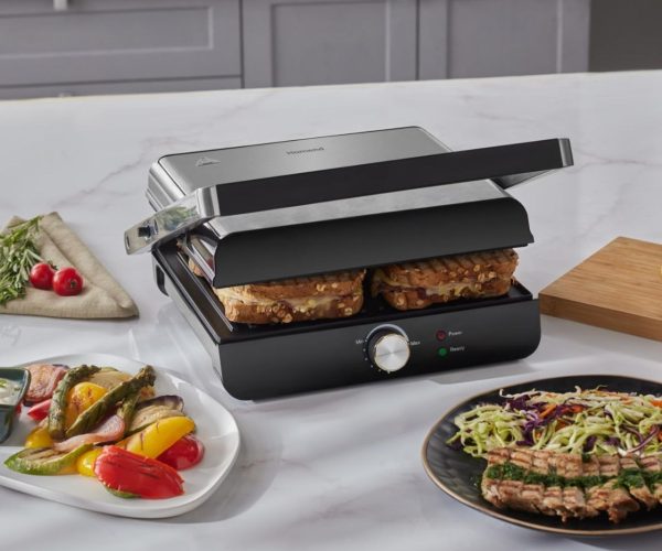 Homend Grilliant 1349H 4 Dilim Kapasiteli Gövdeli Döküm Plakalı Tost ve Izgara Makinesi Inox 2000W
