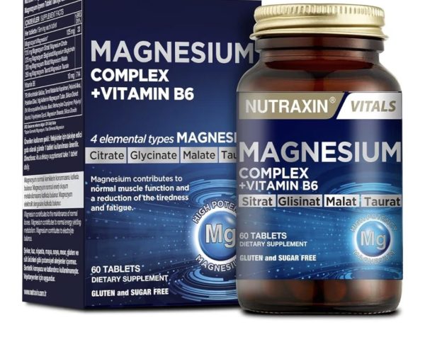 Nutraxin Magnesium Complex Gıda Takviyesi, 60 Tablet