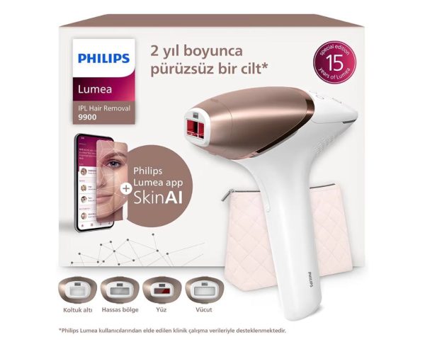 Philips Lumea 9900 Serisi BRI951/03 IPL Tüy Alma, SkinAI,Vücut,Yüz,Koltuk altı,Bikini,4 Başlık,Çanta