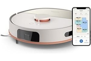 Philips HomeRun 5000 Serisi Robot Elektrikli Süpürge, Çift Döner Mop, Süpürme ve Paspas, 10.000Pa Emiş Gücü, Lazer Çizgi Navigasyon, HomeRun Uygulaması, İpek Beji (XU5000/20)