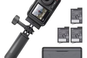 DJI Osmo Action 4 Adventure Combo, 1/1.3 İnç Sensörlü, 4K/120fps Aksiyon Kamerası, Sualtı kamerası, 10-Bit ve D-Log M, 155° Ultra Geniş Açı Görüş Alanı, 3 Ek Batarya ile 7,5 Saate Kadar Çalışma Süresi