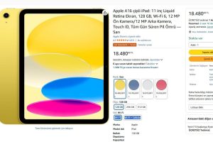 Apple A16 çipli iPad: 11 inç Liquid Retina Ekran, 128 GB, Wi-Fi 6, 12 MP Ön Kamera/12 MP Arka Kamera, Touch ID, Tüm Gün Süren Pil Ömrü — Sarı