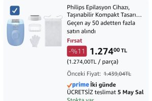 Philips Epilasyon Cihazı, Taşınabilir Kompakt Tasarım, LED Işıklı Yıkanabilir Başlık, Masaj ve Tıraş Başlığı, Peeling Eldiveni Hediyeli, 4 Haftaya Kadar Pürüzsüzlük, Açık Mavi Renk, BRE247/05